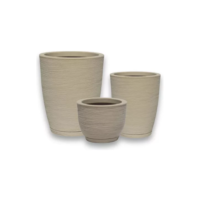 Kit 3 Vasos Para Plantas Decorativo Em Polietileno N1 N2 N3