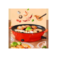 Frigideira Elétrica 220V Antiaderente de Cozinha Portátil Multifuncional Alimentos