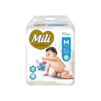 Mili Fralda Lovecare Mega M Pacote Com 52 Unidades