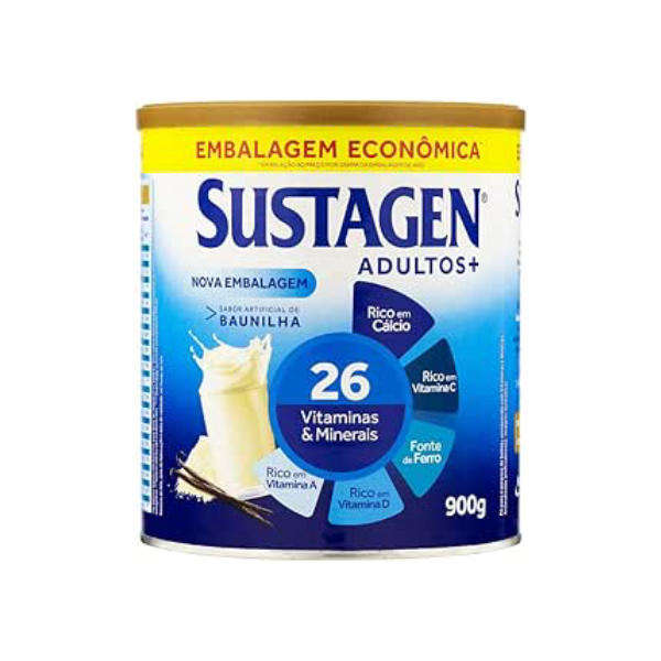 Complemento Alimentar Sustagen Adultos+ Sabor Baunilha - Lata 900G, Sustagen N&E