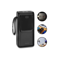 Carregador Power Bank Turbo Rápido 30000mah Portátil Usb-c Cor Preto