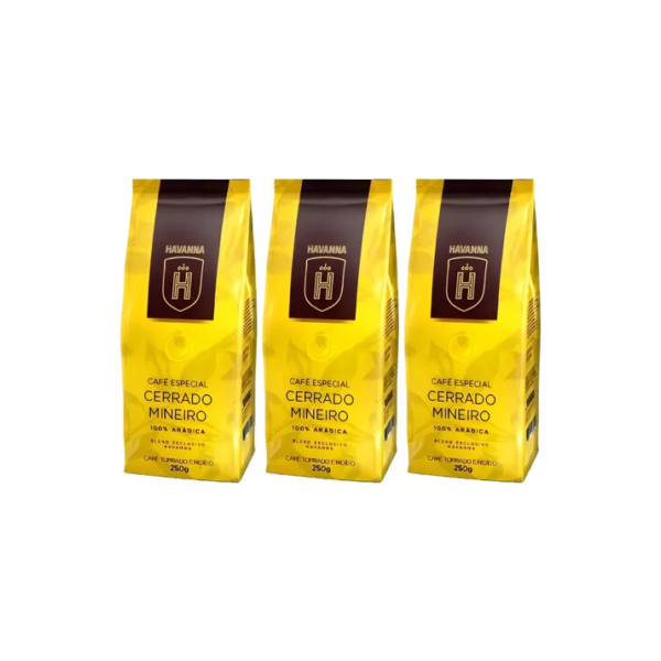 3x Café Torrado Moído Havanna Especial Cerrado Mineiro 250g