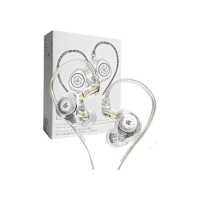 Fone De Ouvido Profissional KZ EDX Pro Intra-auricular, Driver Dinâmico Magnético Composto de 10mm, Cabo Substituível, Original - Perfeito para Cantores - AlverSun (CRYSTAL)