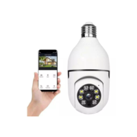 Câmera Segurança Wifi Ip Sem Fio 360 Com Encaixe Lâmpada Bocal Aplicativo Full HD Visão - Bivolt