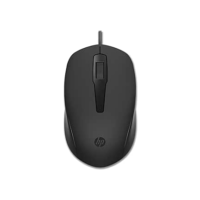 Mouse USB HP 150 - Plug and Play, com Design Elegante, Ambidestro e Ergonômico, Sensor Óptico 1600 DPI, Confortável e Preciso, Compatível com Windows, Cor Preta (240J6AA)
