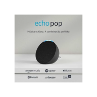 Echo Pop | Smart speaker compacto com som envolvente e Alexa | Cor Preta