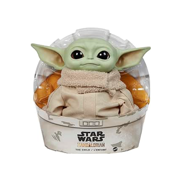 Mattel Plush Baby Yoda Star Wars The Child, Verde, 11 polegadas