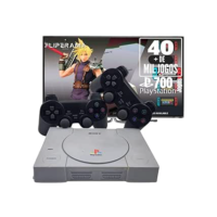 Console Retrô PSX com 40 mil jogos + 2 Controles diversos Games e Jogos+ 700 Jogos PS1 - Black (Cinza)