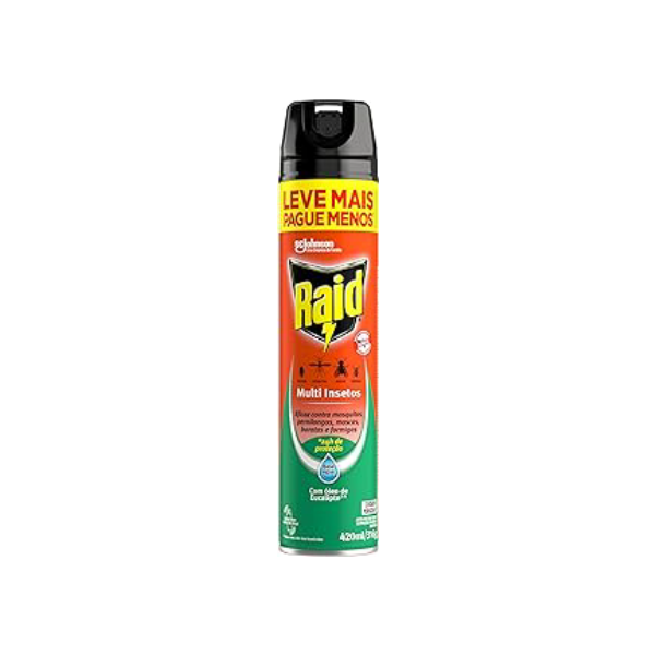 Raid Inseticida Aerosol Multi Insetos Eucalipto Leve Mais Pague Menos 420ml