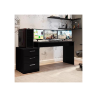 Mesa para Computador Desk Gamer DRX 6000 Espresso Móveis Preto