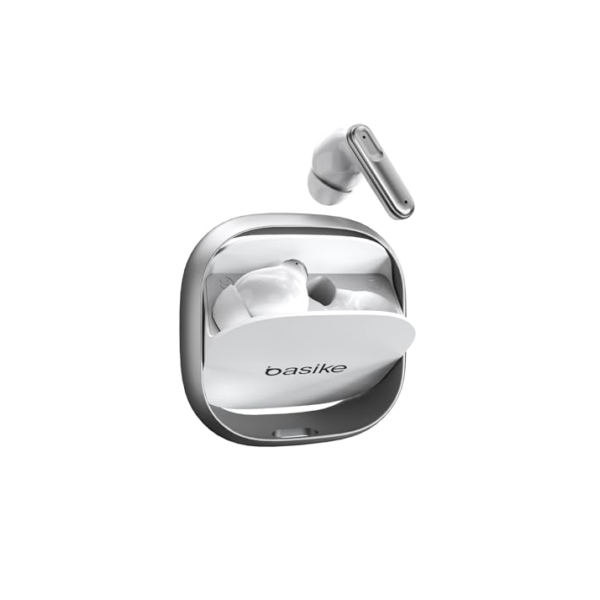 Fone de Ouvido Intra-Auricular Bluetooth 5.4, Áudio Hi-Fi Estéreo Sem Fio, Microfone com Cancelamento de Ruído, Toque Sensível, Estojo Giratório, 3 Tamanhos de Pontas, 36h Bateria - Branco