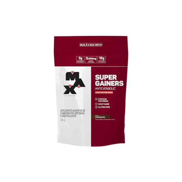 Super Gainers (3kg) - Sabor Chocolate, Max Titanium