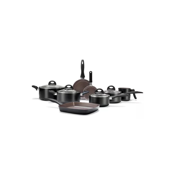 Conjunto De Panelas 8 Peças Ceramic Life Smart Plus Preta Cor Preto Brinox