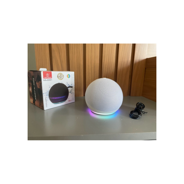 Caixa de som , modelo Alexa com comando de voz através app da Amazon e bluetooth.