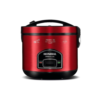 Panela Elétrica de Arroz, Mondial, Vermelho/Inox, 700W, 110V - PE-46-10X