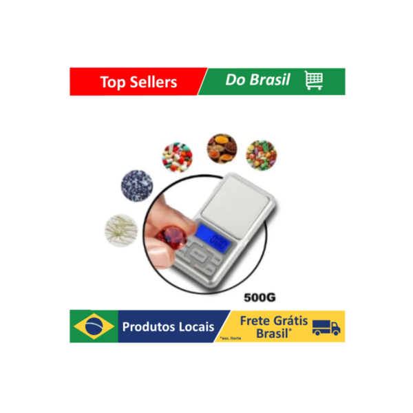 Mini Balança Digital De Bolso E Alta Precisão 0,1g Até 500g