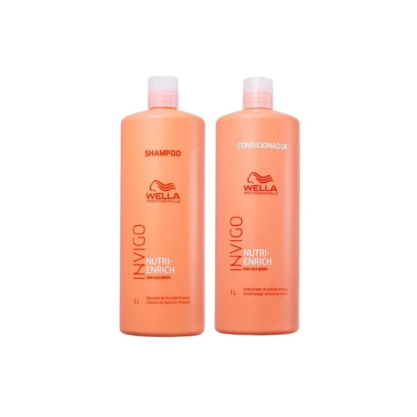 Kit Wella Pro Invigo Enrich Shampoo 1l + Condicionador 1l