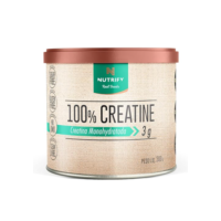 Nutrify - 100% Creatine 3g de Creatina por Dose - Suplemento Alimentar para Suporte Energético - Sem Glúten, Sem Lactose, Sem Açúcar, Vegana - Lata 300g