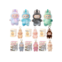Labubu Os Monstros Emocionante Macaron Mistério Anime Figura Vinil Face Série Chaveiro Crianças Presente De Brinquedos