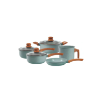 Jogo De Panelas Ceramico Triplo Indução Tuut Ecoglid 5 Peças Cor Marble