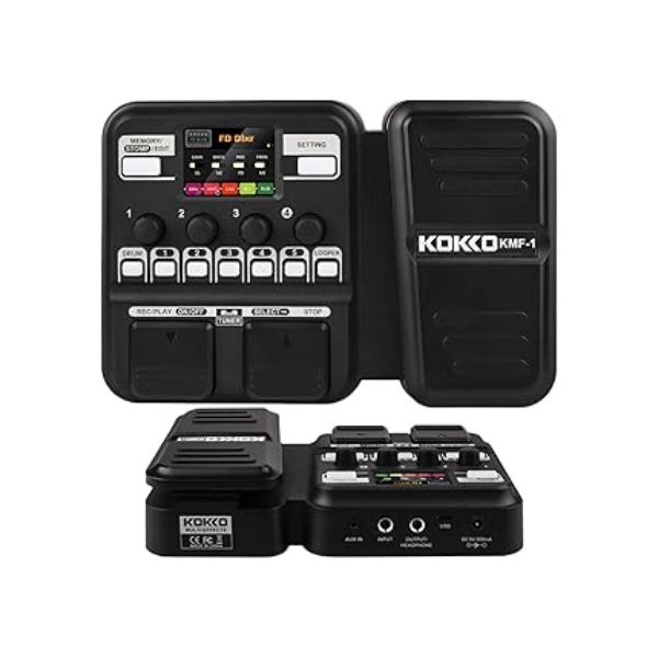 Kokko Guitar Multi-Effects Processor com Pedal de Expressão, Com Mais de 59 Efeitos Integrados, Modelagem de Amplificador, Looper, Seção de Ritmo, Afinador, Alimentado por Bateria Pedaleira guitarra