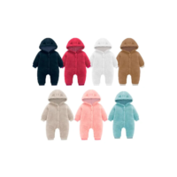 Roupa De Bebe Menino Menina Macacão Teddy Pelúcia Capuz Frio