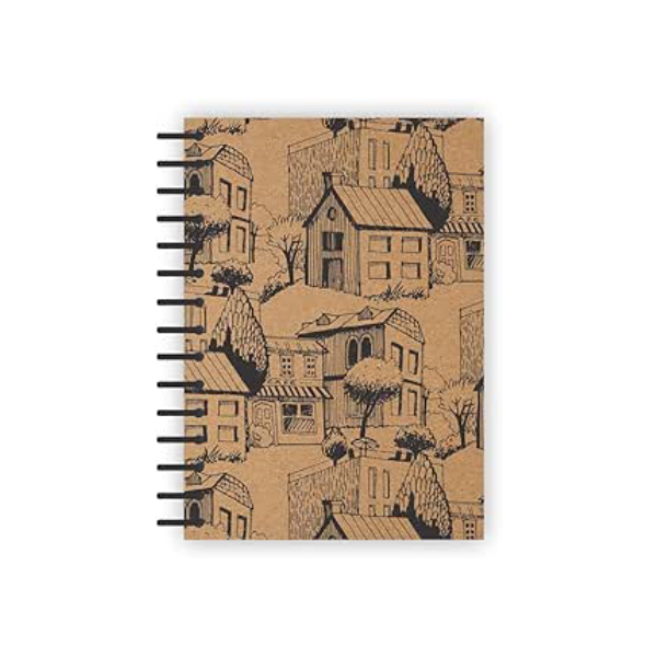 Caderneta 1/8 flexível Kraft House cod. 0485 com 80 folhas pautadas - abyaragraf