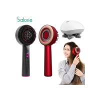 Salorie Hair Massagem Pente Terapia De Luz Vermelha Azul LED Micro-Corrente