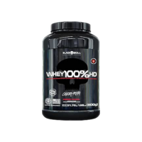 Whey 100% Hd Morango 900G, Black Skull