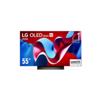Smart TV 4K 55" LG OLED evo OLED55C4 com Processador a9 Ger7 AI, Painel 144Hz, Intensificador de Brilho, Design Ultra Slim, Dolby Vision e Dolby Atmos