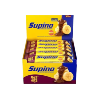 Banana Brasil Barra De Frutas Supino Original Banana Com Chocolate Ao Leite Com 20 Unidades De 24 G