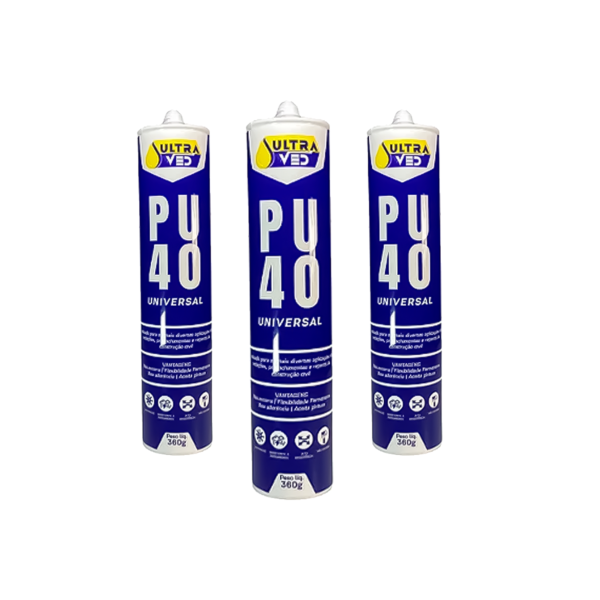 Adesivo De Silicone PU 40 Cartucho 360g Branco Cinza Preto Para Calhas Parede Selante De Poliuretano