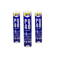 Adesivo De Silicone PU 40 Cartucho 360g Branco Cinza Preto Para Calhas Parede Selante De Poliuretano