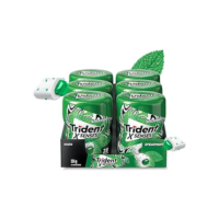 Chiclete Trident XSenses Spearmint Sem Açúcar Garrafa - Caixa com 6 unid. de 54g