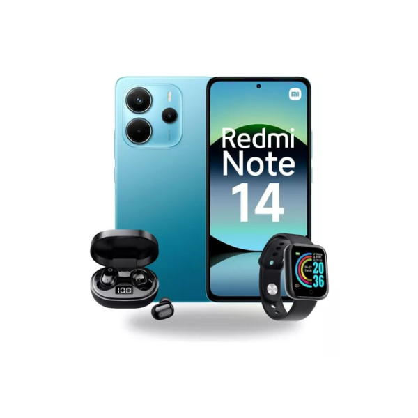 Fone + Relógio + Xiaomi Redmi Note 14 Dual Sim 256gb 8gb Ram