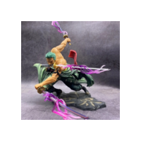 One Piece Anime Action Figure, GK Roronoa Zoro, Três Lâminas, Manga Sa-maximum, Estátua, Modelo de Coleção, Brinquedo, Quente, 10cm