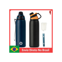 Garrafa Térmica de Aço Inoxidável,Parede Dupla Vacuum Flask com Tampa Magnética,Esporte ao ar livre Garrafa,Manter Quente e Frio,1000ml