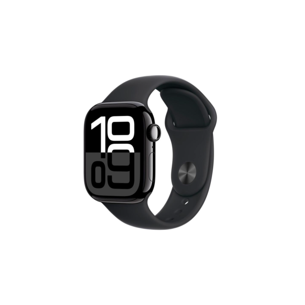 Apple Watch Series 10 GPS + Cellular, Caixa Preta Brilhante de Alumínio de 42 mm, Pulseira Esportiva Preta, Tamanho P/M - MWX63AM/A