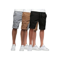 Kit 3 Bermuda Sarja Colorida Premium Masculino Diversa Cores