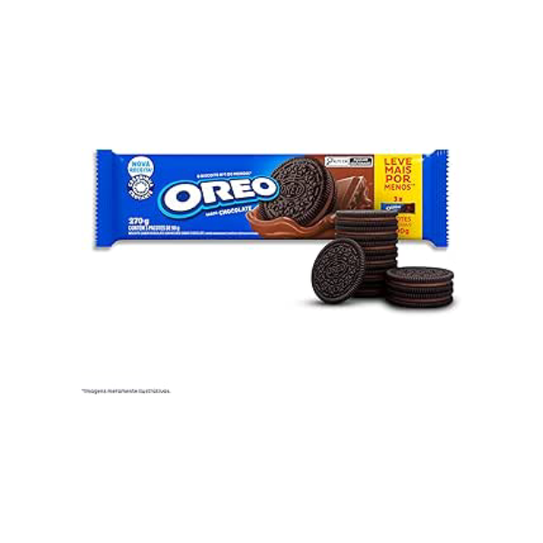 Biscoito recheado Oreo chocolate embalagem econômica multipack 270g