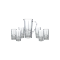 Conjunto 6 Copos Altos 270ml e 1 Jarra 1L de Vidro Stella Kit para Servir - Wolff