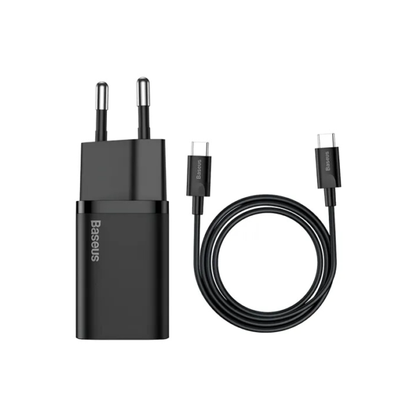Carregador Baseus Super Si Turbo 20w Tipo-c + Cabo Usb-c