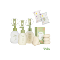 Linha Mamãe e Bebê Natura: Shampoo, Condicionador, Sabonete Líquido/Barra, Saboneteira ou Lenços Umedecidos