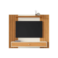 Painel Ripado Para Tv 43 Polegadas Berlim Com Gaveta Casa Jd (Off White Ripado)