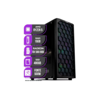 Pc Gamer Mancer, Amd Ryzen 5, Rx 580, 16gb Ddr4, Ssd 480gb