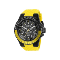 Invicta Relógio masculino Aviator 33038 Quartz, Amarelo, Movimento de quartzo