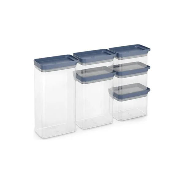 Conjunto de Potes Herméticos Organizadores Electrolux Experience 6 Un. Empilhável Modular