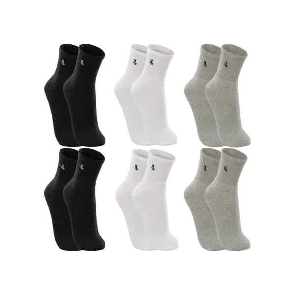 Kit 6 Pares Meias Lupo Cano Médio Alta Esportivas Academia
