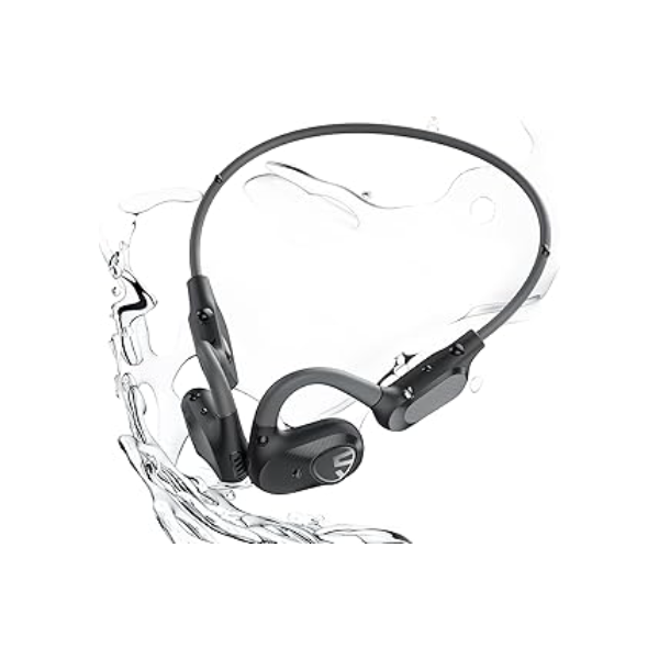 SoundPEATS RunFree Lite2 Fones de ouvido Bluetooth 5.3 sem fio de condução de ar aberto, 16.2 mm Driver Graves Aprimorados, 2 mcs Limpar chamadas, para esportes e trabalho, APP (preto)