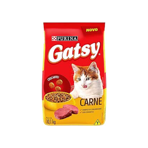 Purina Ração Gatos Adultos Gatsy Carne 10 1Kg